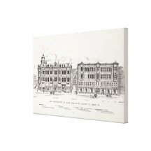 New Montgomery East side Market and Jessie Stretched Canvas Print