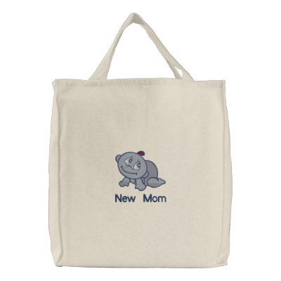 New Mum -  boy Embroidered Tote Bag by Embroidery4U