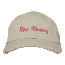New Mummy Distressed Chino Twill Cap Embroidered Hat