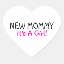New Mummy Its A Girl Pink Black Sticker