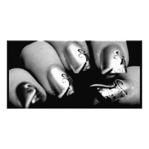 New nails photo card template