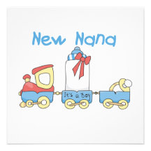 New Nana - Train Gifts Invitations