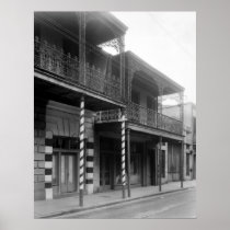 New Orleans Barbershop, 1930s Print