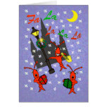 New Orleans Caroling Crawfish Christmas Card