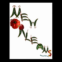 New Orleans Chilli Peppers postcards