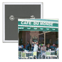 New Orleans Coffee and Beignets Pinback Buttons