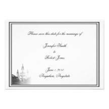 New Orleans Destination Wedding Save the Date Custom Announcements