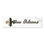 New Orleans Fleur de lis bk/gd bumper stickers