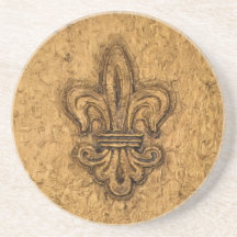 New Orleans French Fleur de Lis Beverage Coaster