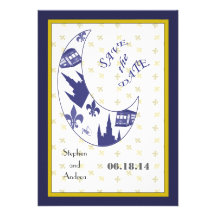 New Orleans French Quarter Save the Date Cards Custom Announcements