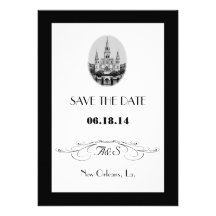 New Orleans Jackson Square Save the Date Cards Personalised Announcements