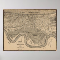 New Orleans MAp 1849 Posters