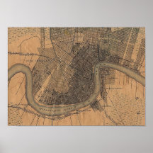 New Orleans Map 1891 Posters