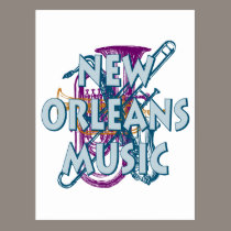 New Orleans Music postcards