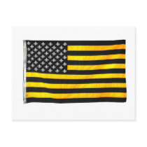 New Orleans NOLA Black and Gold American USA Flag Post Card