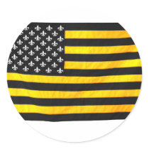 New Orleans NOLA Black and Gold American USA Flag Sticker