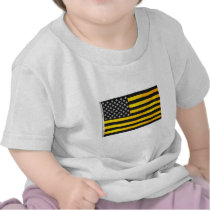 New Orleans NOLA Black and Gold American USA Flag T Shirts