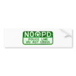 New Orleans NOPD Police Line Do Not Cross Sign bumper stickers