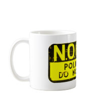 New Orleans NOPD Police Line Sign - Black & Gold Coffee Mugs