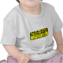 New Orleans NOPD Police Line Sign - Black & Gold T Shirt
