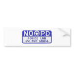 New Orleans NOPD Police Line Sign - Blue bumper stickers