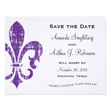 New Orleans | Save the Date | Purple Custom Announcement