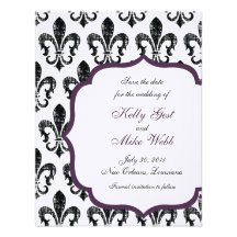 New Orleans Save the Date - Purple Personalized Invitation