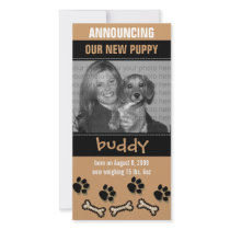 New Pet Birth Announcement