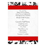 New Sizes  Damask Swirls Wedding Invitation