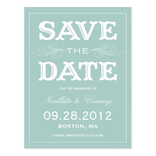 NEW VINTAGE | SAVE THE DATE ANNOUNCEMENT POST CARD