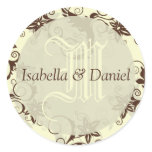 New Wedding Monogram Envelope Seals stickers