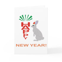 New Year Collection With Rabbit Custom  Card