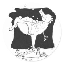 New Year Dragon Round Sticker