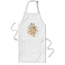 New Year Dragon treble clef peonies Apron