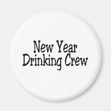 New Year Drinking Crew 2 Magnets