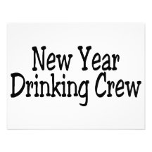 New Year Drinking Crew Invitation