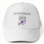 New Year Drinking Crew Martini Glasses Mesh Hat