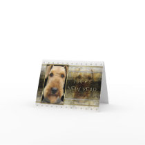 New Year - Golden Elegance - Airedale