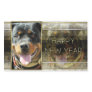 New Year - Golden Elegance - Rottweiler SambaParTi Rectangular Sticker