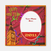 New Year Photo Frame Fridge Magnets