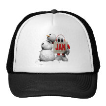 New Year Snowman Mesh Hats