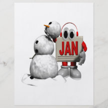 New Year Snowman Personalized Flyer