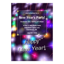 New Year Star Lights Invite