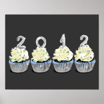 New year's 2012 cupcake print