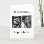 NEW YEARS CARD - OBAMA JFK HOPE REBORN W/ QUOTE by J2PLAY
