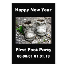 New Years Eve First Footing Party 2013 Personalised Invitation