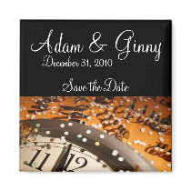 New Years Eve Save the Date Fridge Magnets