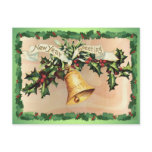 NEW YEARS GREETINGS & HOLLY by SHARON SHARPE postcards