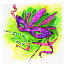 New Year's Masquerade Party Personalised Invitation