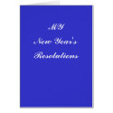 New Year's Resolutions cards